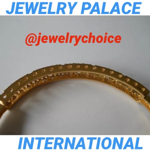 🆕14K Gold Filled Greek Key Cubic Zirconia Bangle. - Picture 10 of 10